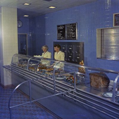 Richmond cafeteria with two employees